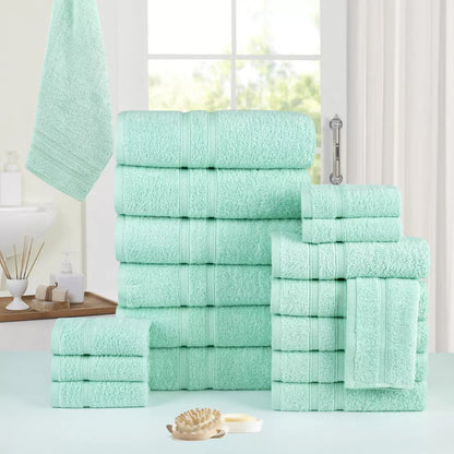 Rynx | 18-pieces: Bibb Home Zero Twist Egyptian cotton towel set