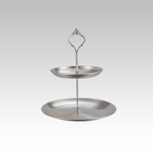 Rynx | SteelTower - 3-layer stainless steel cake stand | Serving platter for desserts and fruits