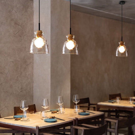 Rynx | LumaCrystal Nordic Pendant Light | Clear ribbed glass | 1-light | Scandinavian design | Decor for home