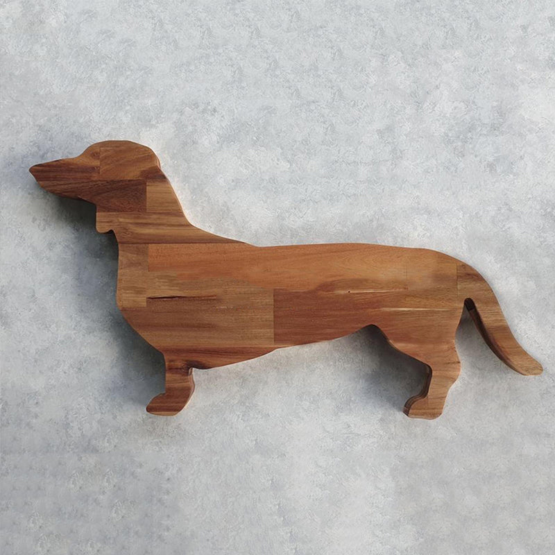 Rynx | Wood Dachshund Dog Dinner Plate