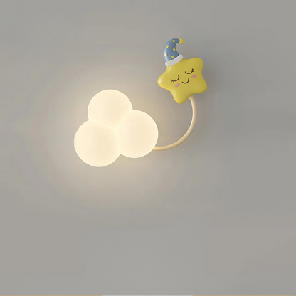Rynx | CartoonAirplane - Children's Room Wall Lamp with Stars, Rainbow and Airplane Design