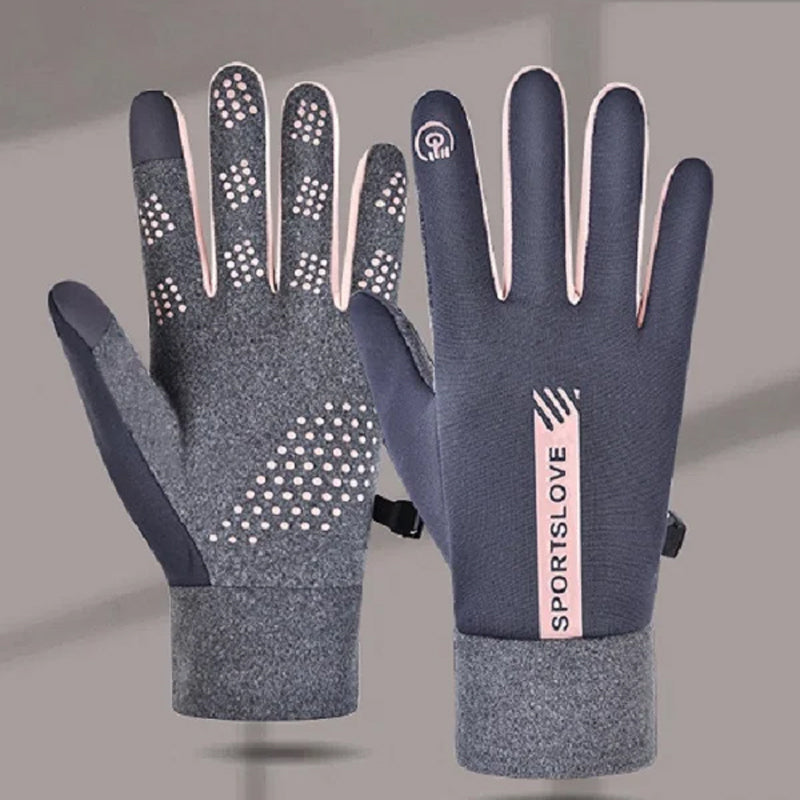 RYNX | Waterproof, Non-Slip, And Cold-Resistant Finger Touchscreen Glove Gray (Woman)