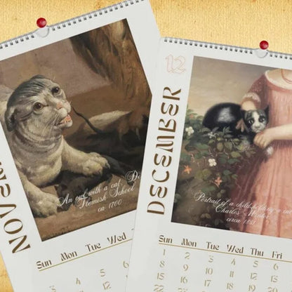 Rynx | Ugly Cats In Renaissance Painting 2024 Wall Calendar