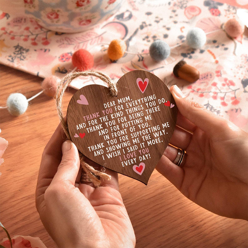 Rynx | Wooden Heart Plaque Gift Exquisite Love Heart Craftsmanship