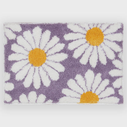 Rynx | Cute Daisy Bath Mat, Floral Bathroom Rug, Multiple Sizes