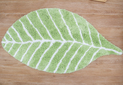 Rynx | Gentle Blue Leaves Bathroom Rug, 19.6'' x 37.4'', Floral Anti-Slip Bath Mat, Blue Plants Bathroom Rugs, Anti-Slip Toilet Rug, Soft Thick Bathroom Rug, Art Bathroom Mats, Best Bath Mats, Anti-Slip Shower Mat, Toilet Rug
