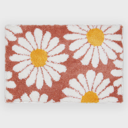 Rynx | Cute Daisy Bath Mat, Floral Bathroom Rug, Multiple Sizes