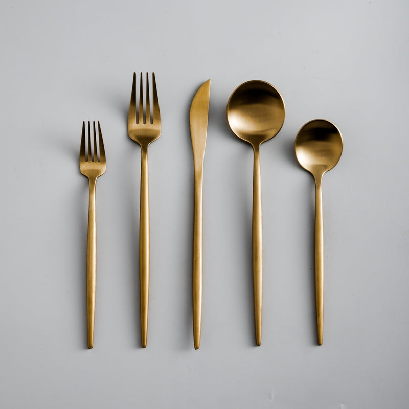 RYNX | Minimalistic Cutlery Mattes Or Set for 4 people (20 pieces)