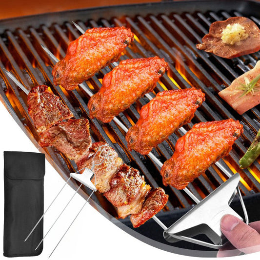 Rynx | 3-Way Grill Skewers, Stainless Steel Skewers For Bbq
