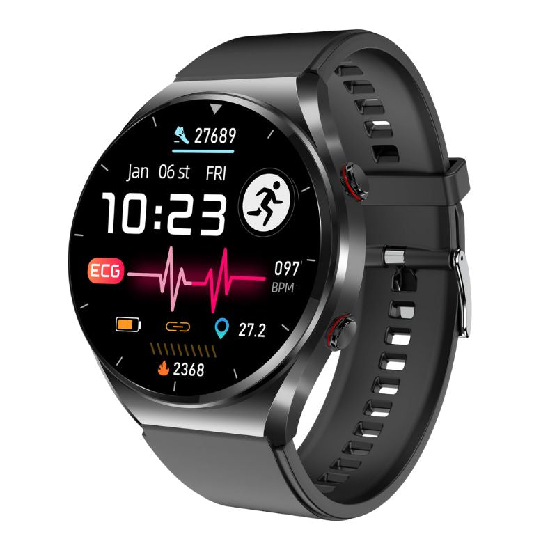 RYNX | One-Click Blood Sugar Blood Pressure Ekg/Ecg Hrv Heart Monitoring Suga Pro Health Smartwatch