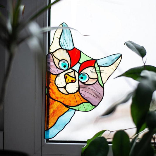 Rynx | Handmade Dyed Cat Sun Catchers for Glass Windows
