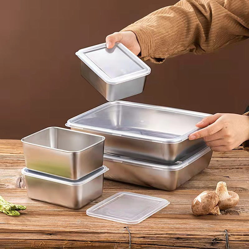 Rynx | Stainless steel square plate (with lid)