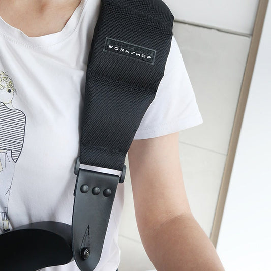 Rynx | Elastic Wide Black Guitar Strap