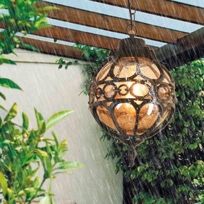 Rynx | GlobeRetro Outdoor Pendant Light | Waterproof | Industrial Design | Outdoor Lighting | Garden Light