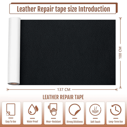 Rynx | Jumbo XL Luxe Litchi Leather Repair Stickers - Stylish Solutions for Elegant Furniture Repairs