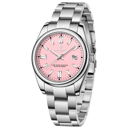 Rynx | Men's luxury analog quartz chronograph watch, waterproof stainless steel wristwatch