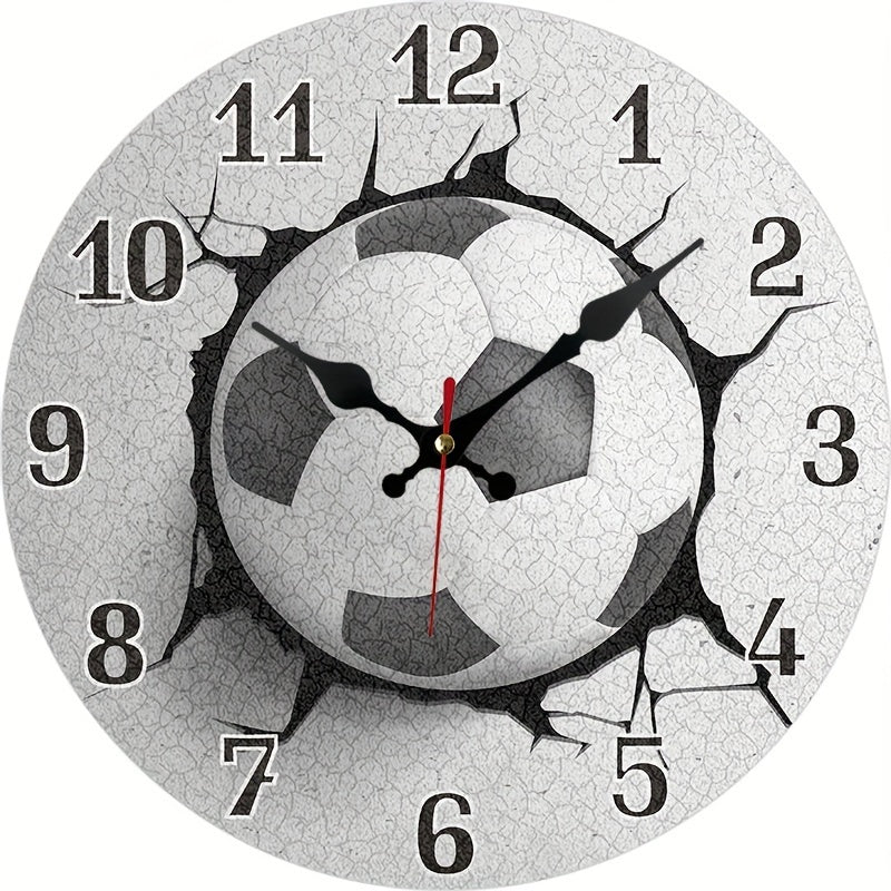 Rynx | Silent Tree Football Wall Clock - Sports Theme for Living Room, Office & Gym