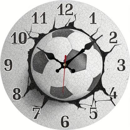 Rynx | Silent Tree Football Wall Clock - Sports Theme for Living Room, Office & Gym