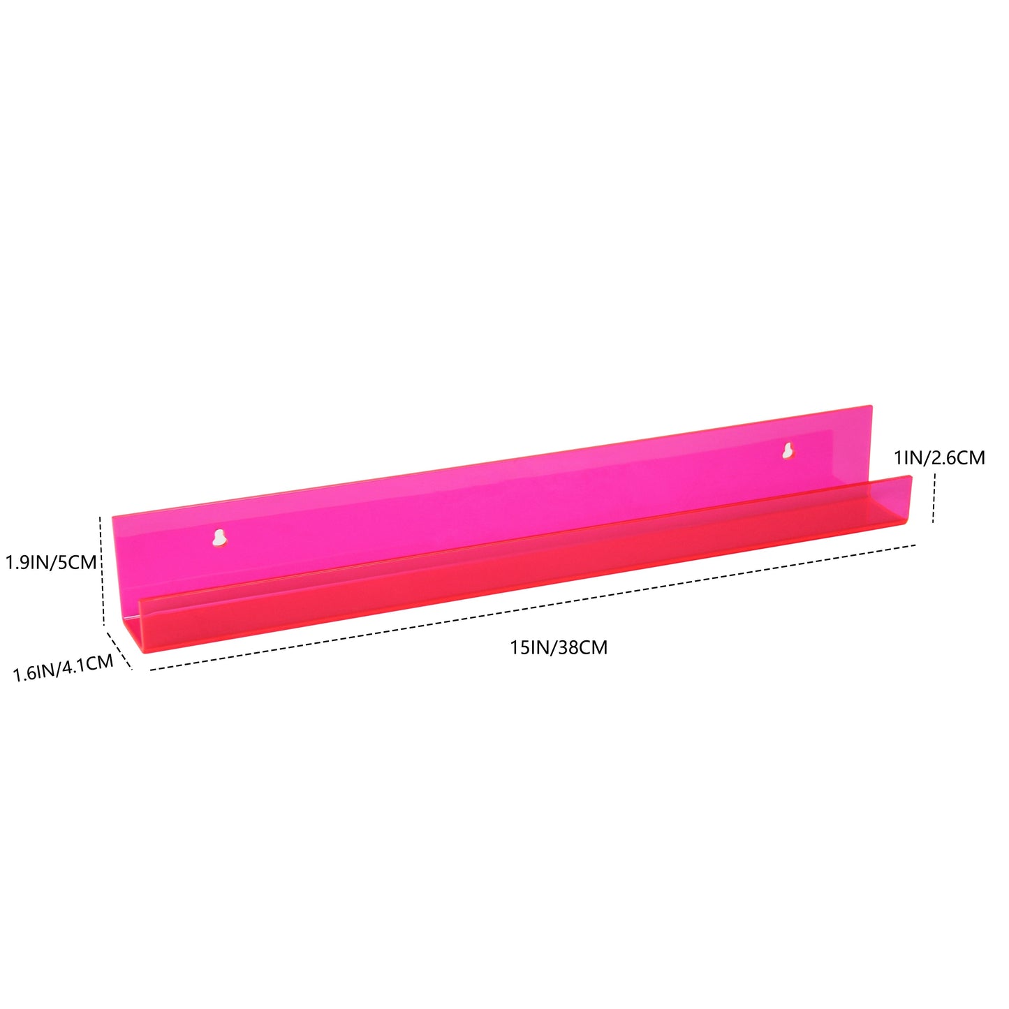 Rynx | AcrylicClear - Floating Transparent Storage Shelves for Bedroom, Living Room & Bathroom