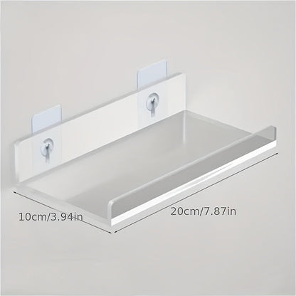 Rynx | Acrylic Shelf - Floating Hanging Shelf - Drill-Free Shower Shelf and Storage Shelf