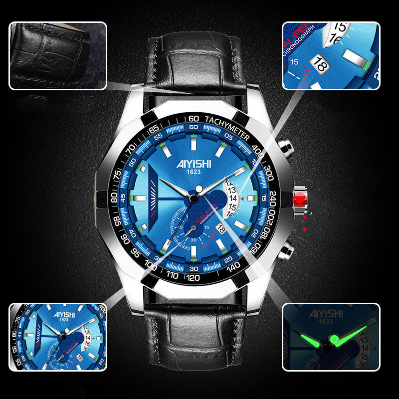 Rynx | Luminous Waterproof Automatic Calendar Skeleton Watch
