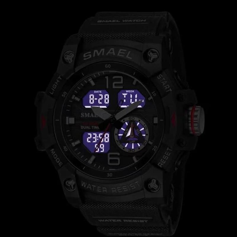 Rynx | Men's waterproof sports wristwatch with date and multifunction LED alarm stopwatch