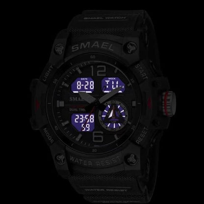 Rynx | Men's waterproof sports wristwatch with date and multifunction LED alarm stopwatch