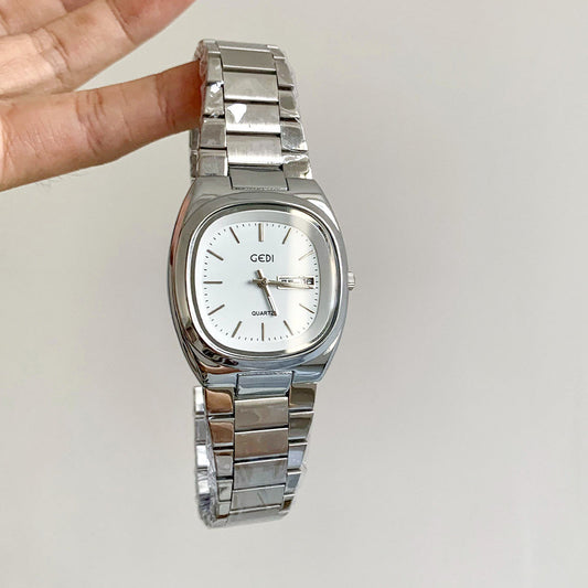 Rynx | Simple Steel Belt Watch Women Large Dial Square Watch