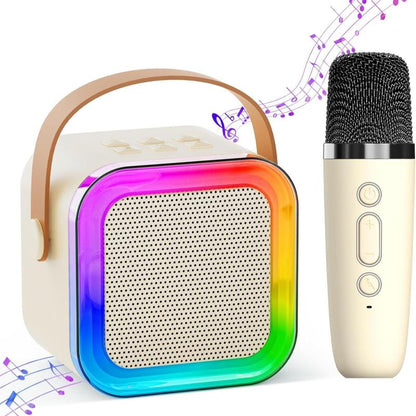 Rynx | Mini Karaoke Machine for Kids & Adults, Portable Bluetooth Speaker with Wireless Microphones and Fun Voice Change Features