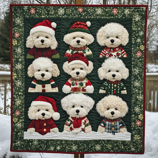 Rynx | Poodle Merry Christmas Quilt