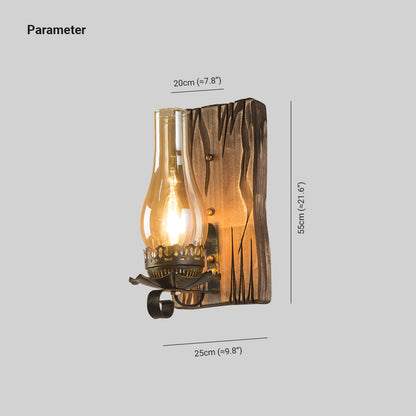 Rynx | Austin Vintage LED Wall Lamp Indoor Living Room/Bedroom Wood