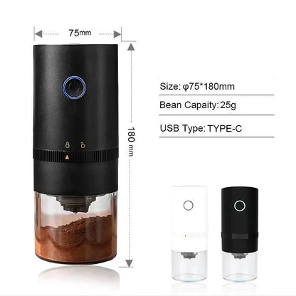 Rynx | Portable Electric Coffee Grinder with USB Type-C Charging & Ceramic Grinder