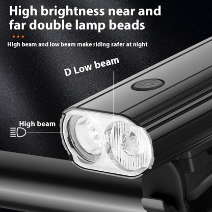 Rynx | L2 2 Bicycle Light TYPE-C Rechargeable Aluminum Alloy Bright Headlight Can Be Installed For Lifting Night Ride