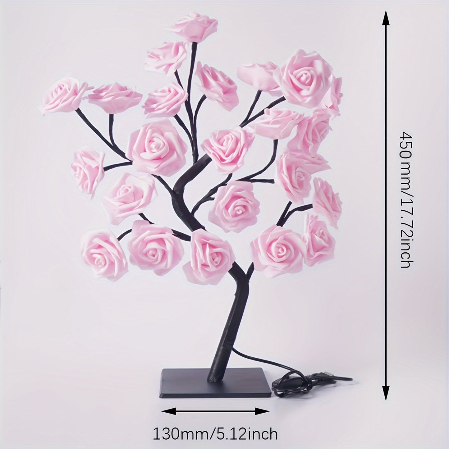 Rynx | RozenLight - LED Flower Table Lamp with USB, Mood Light