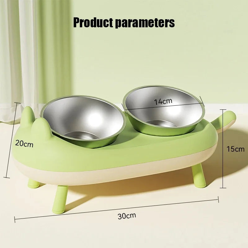 Rynx | Stainless Steel Double Bowl Feeder