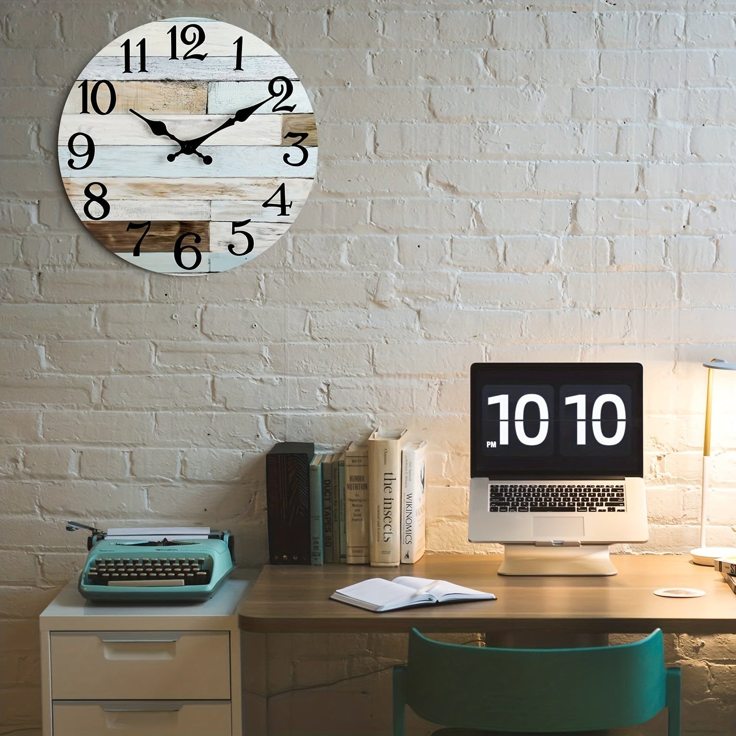 Rynx | Nautical Wall Clock - Silent Round Clock, Blue Theme for Outdoor and Indoor