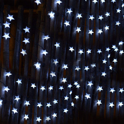 Rynx | Solar Powered Feelys, Cold White Waterproof Solar Pavilion Summer Lights, 30ft 50 LED Solar Lights for Christmas Garden Decoration