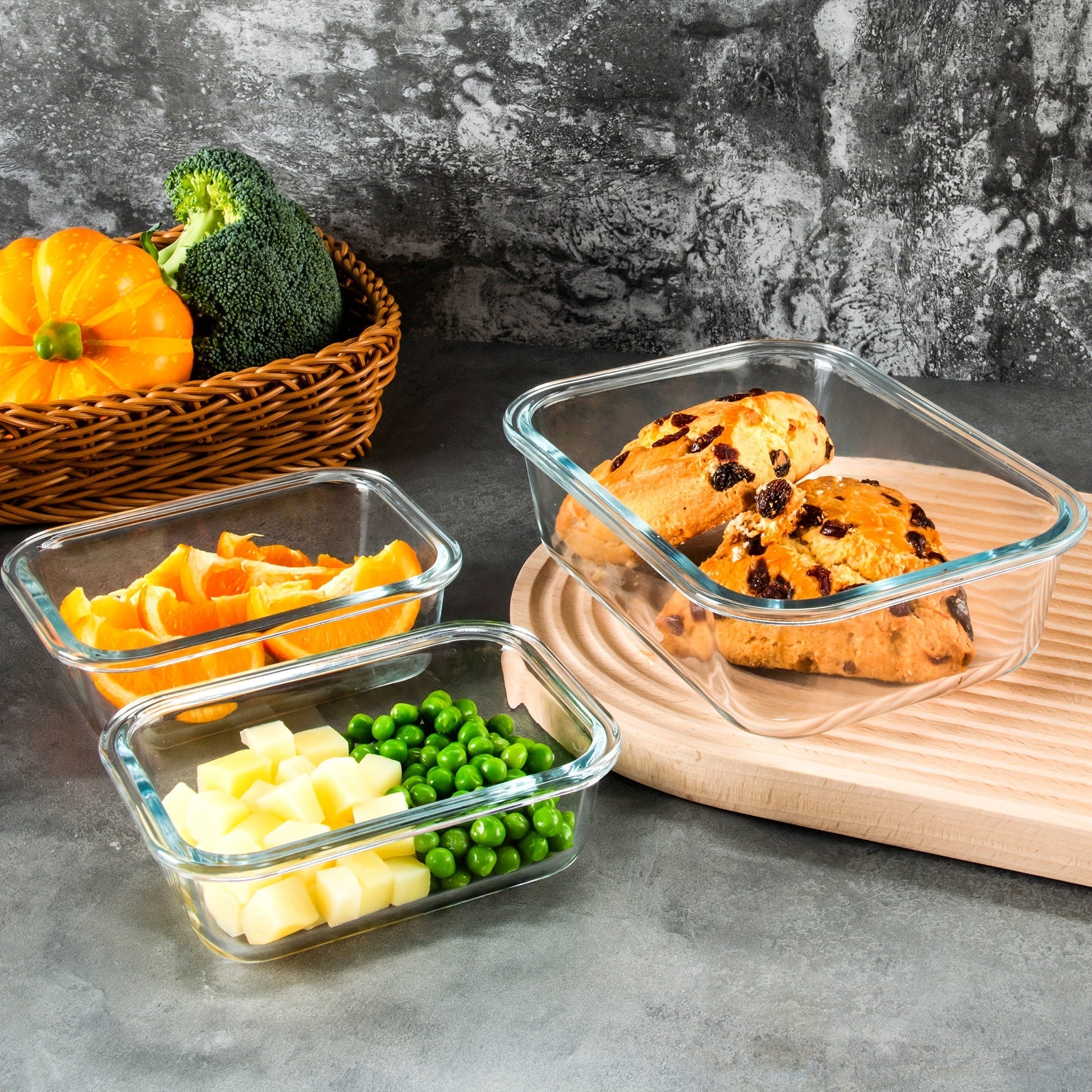 Rynx | 10-Pack Glass Meal Prep Containers Set with Airtight Lids – Durable Food Storage & Glass Lunch Boxes for Home, Kitchen, Office