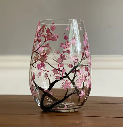 RYNX | Four Seasons Tree Wine Glasses - Hand Painted Art