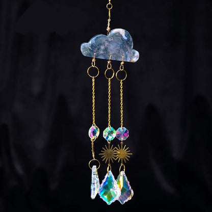 Rynx | Crystal Cloud Solar Collector Wind Chimes Christmas Pendant Hanging Chain