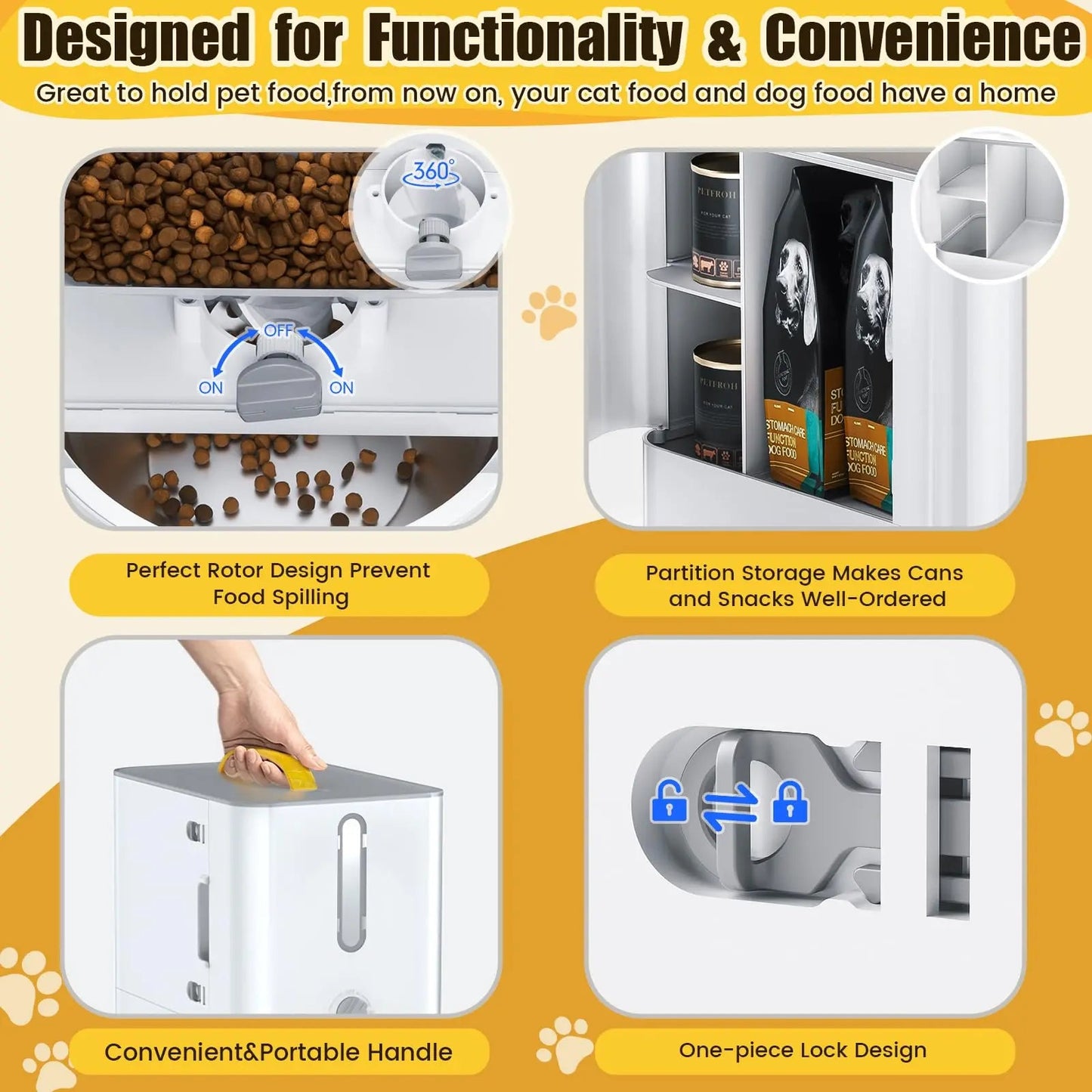 Rynx | Waterproof Pet Dog Food Storage Tank and Feeding Station