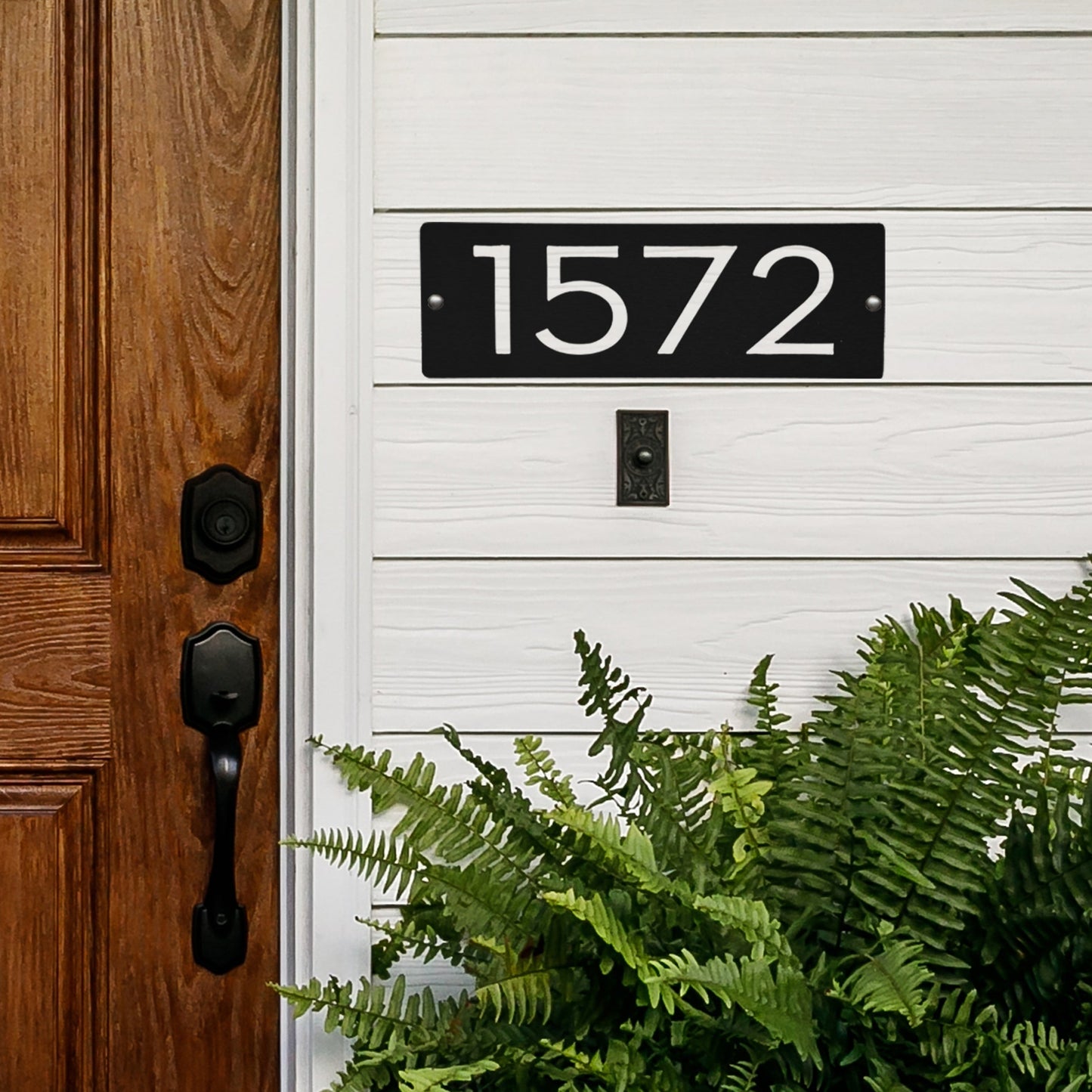 Rynx | Decor Steals Cider House Rectangular Address Plate - Metal Horizontal House Numbers