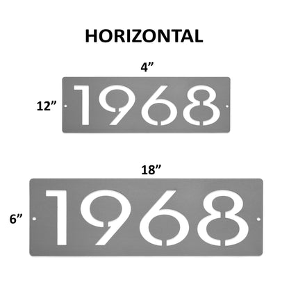 Rynx | Decor Steals Cider House Rectangular Address Plate - Metal Horizontal House Numbers
