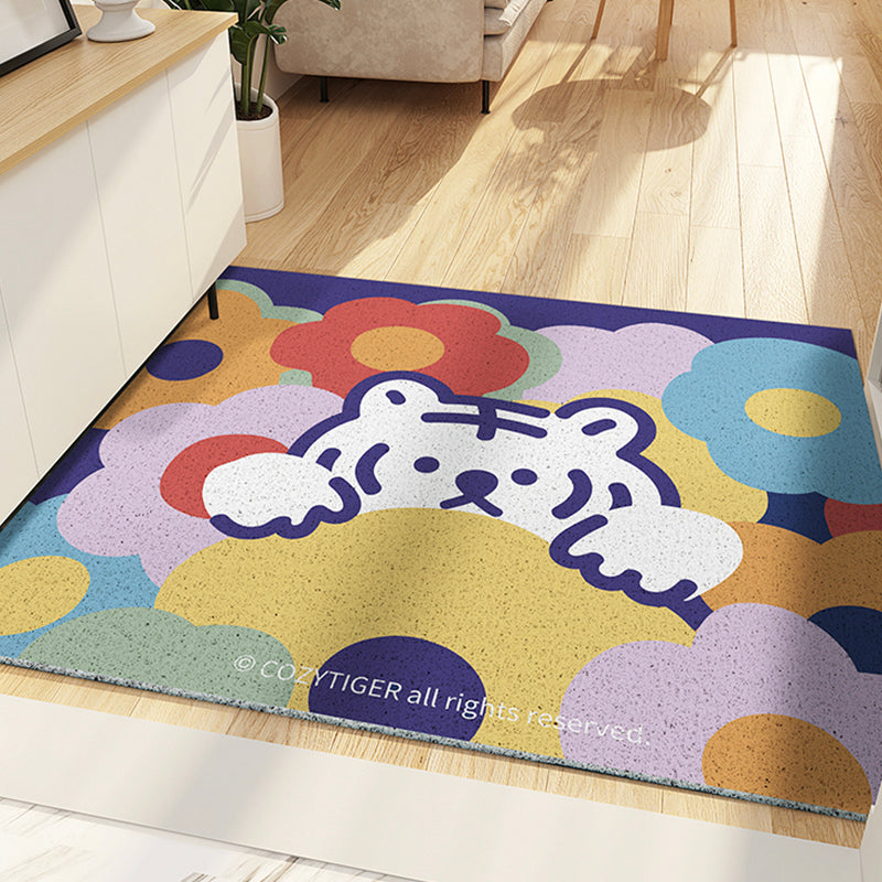 Rynx | Cute tiger and flower PVC entrance mat