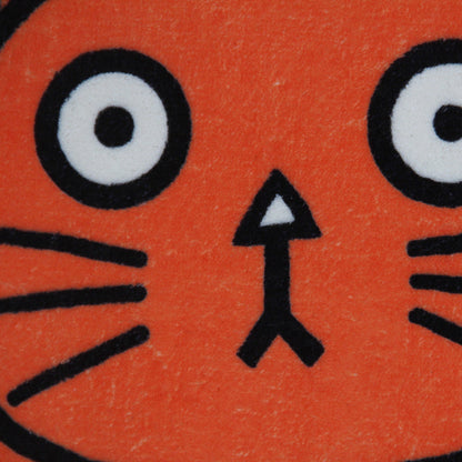 Rynx | Orange Funny Cat Bath Mat