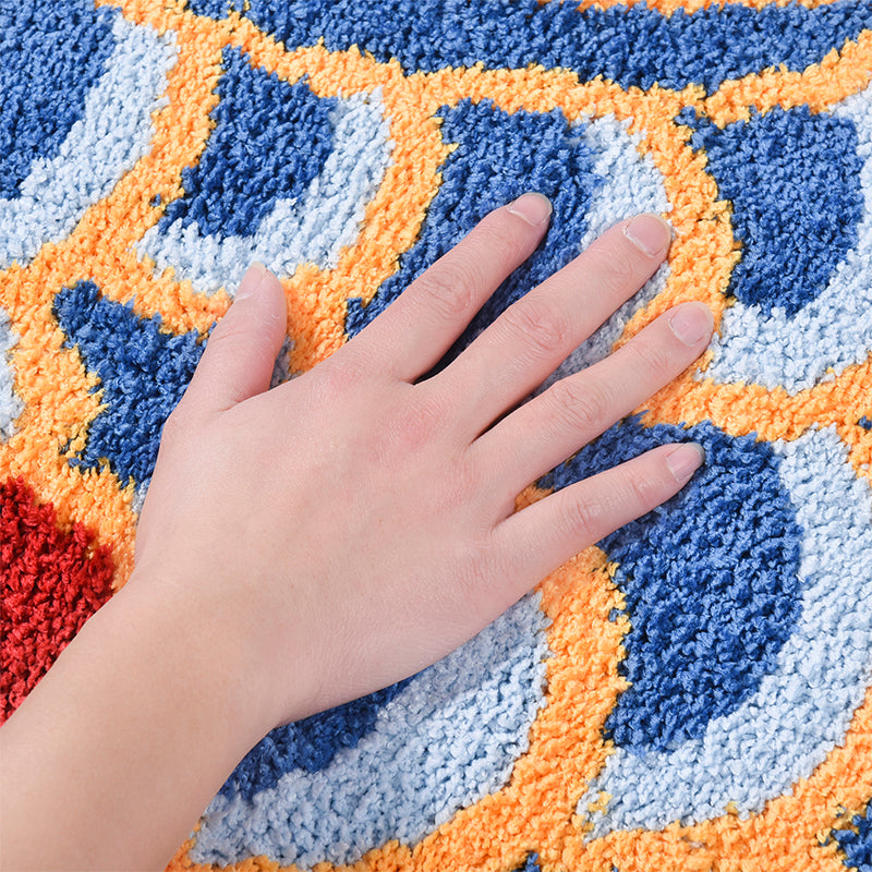 Rynx | Cute blue koi fish bath mat, Japanese carp bath rug