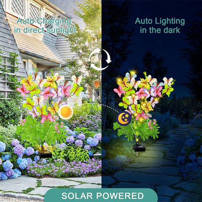Rynx | 2 Pack - Solar Powered LED Butterfly Stake Light