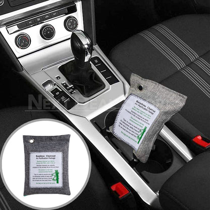 Rynx | 2 Pack Bamboo Charcoal Air Purifying Bag - Odor Remover for Home, Car, and Closet