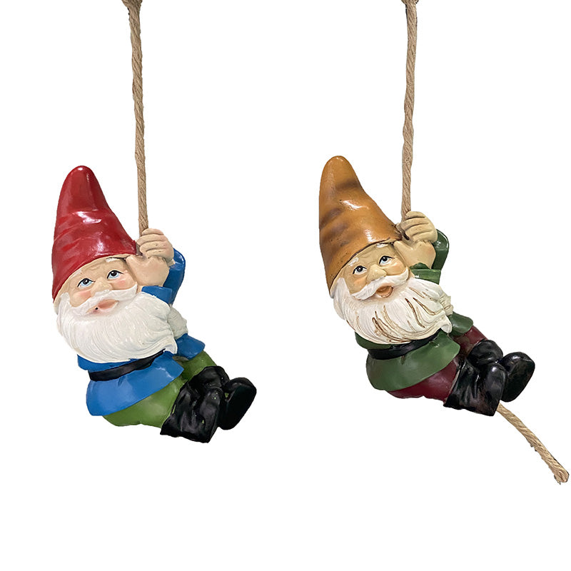 Rynx | 2 pcs - Hanging Gnome Garden Statue