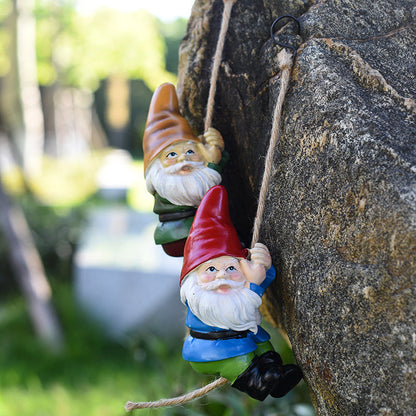 Rynx | 2 pcs - Hanging Gnome Garden Statue